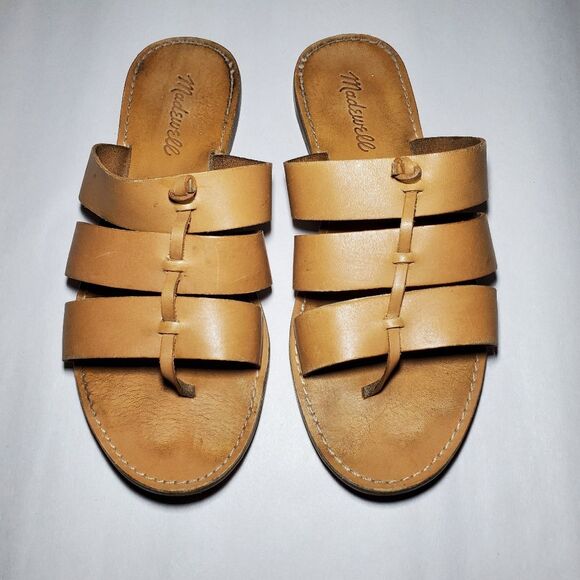Madewell Boardwalk Knot Fisherman Slide Leather Sandal Size 7 - Picture 1 of 10